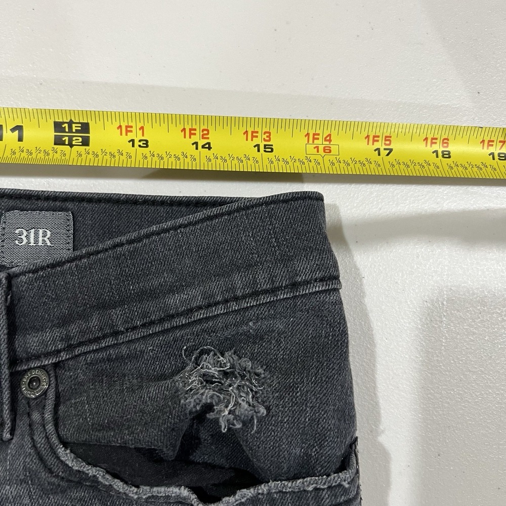 BKE Alec Jeans Mens 31x32 Black Straight Leg Dark Wash Denim Distressed - Picture 5 of 7